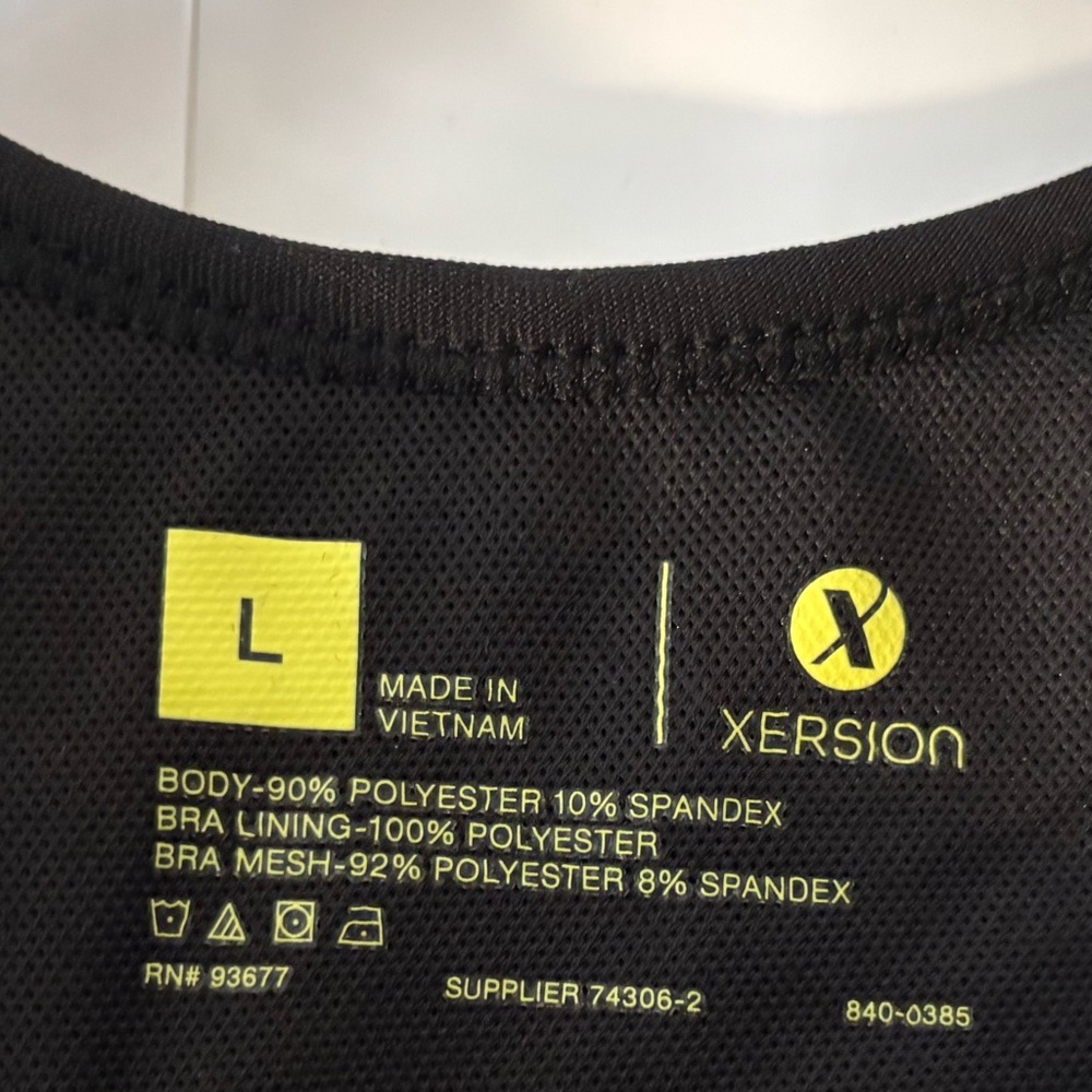 Xersion Black Sports Bra Moisture-Wicking Racerback Size L - Picture 3 of 10